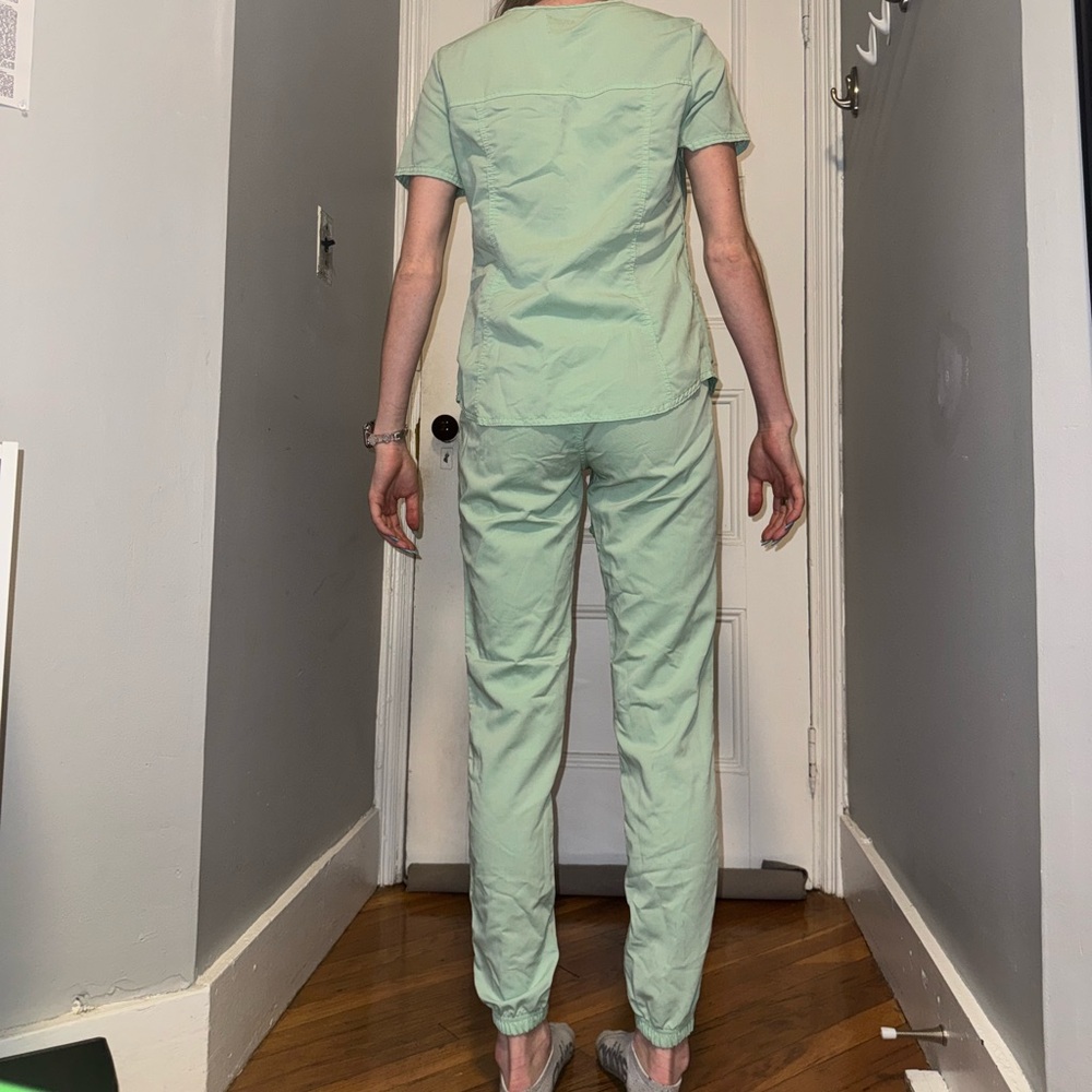 Turquoise Scrubstar scrub set with jogger bottoms